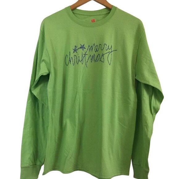 Merry Christmas Long Sleeve tshirt Men’s Size Medium - Picture 1 of 1